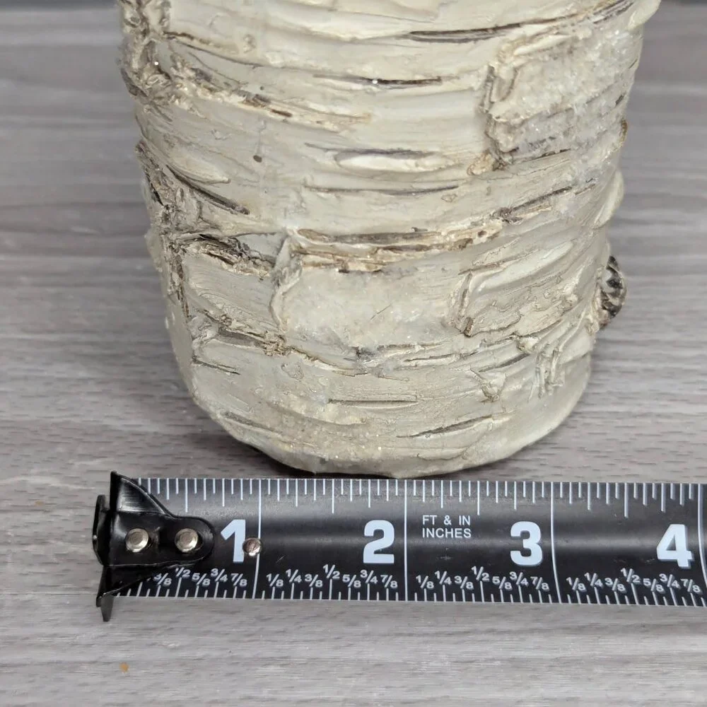 Faux White Birch Candle Holder 6